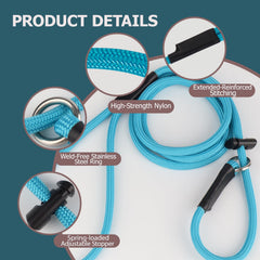FURSDOLY Slip Lead nylon-rope-texture delivers durable grip for comfortable hands on long walks.