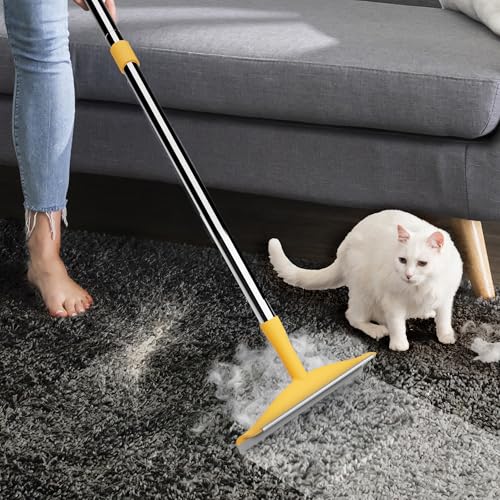Fursprint carpet rake extended with 60-inch handle for deep cleaning