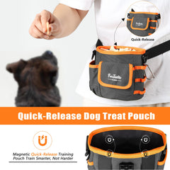FurtasticFinds dog treat pouch waterproof Oxford fabric resists rain and mud.