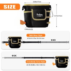 FurtasticFinds treat pouch 3way-wear showcases hands-free convenience on walks.