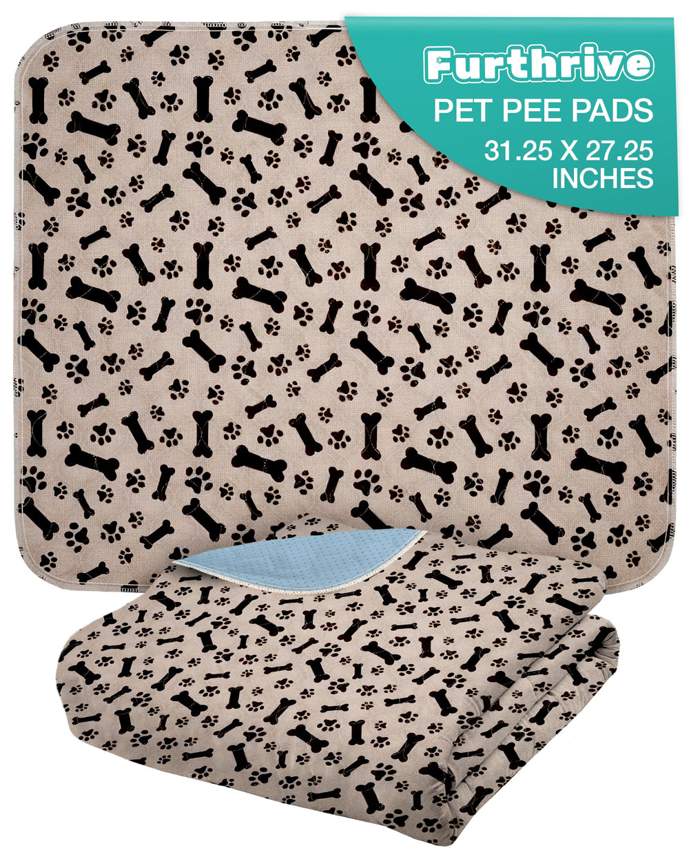 Furthrive pad top-view shows a large, plush training surface for calmer indoor routines