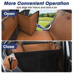 FURTIME back-seat extension shows 40 percent more space for pets.