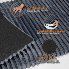FURTIME soft flannel surface on backseat bed mat for gentle contact with paws