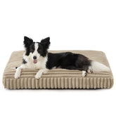 FURTIME large dog bed top-view in beige offers cozy lounging for year-round warmth