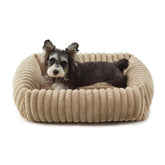 FURTIME dog bed rectangular beige highlights compact size for cozy naps