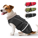 FURTIME dog coat warm-fleece-inside shows cozy insulation for cold days.