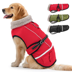 FURTIME dog winter coat XL on a dog in snow for weatherproof protection