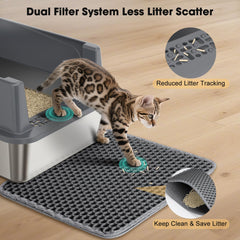 FURTIME lid with lock preventing leakage during active use by cats.