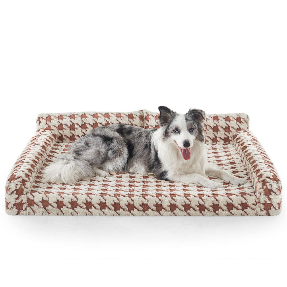 FURTIME orthopedic-dog-bed-memory-foam closeup showing joint-supporting comfort.