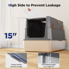 FURTIME leak-proof lock keeps urine contained for a cleaner home.