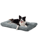 FURTIME Washable Dog Bed gray front view shows plush comfort and stable support.