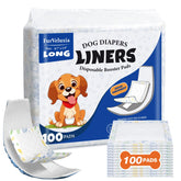 FurVeluxia dog diaper liners pack-front view showing 160-count box for extended-care use.