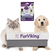 Furviking Pet Hair Remover compact handle for on-the-go grooming.
