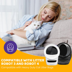 FURWEY compatibility with Litter-Robot 3/4 is demonstrated with fitted liner.