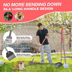 FUSBUNTY stainless steel construction ensures durable yard waste cleanup