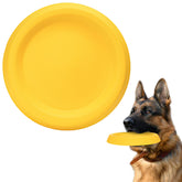 FUSOTO Dog Discs Toy closeup shows soft EVA foam for gentle teeth comfort during play.