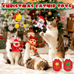 Fuufome cat Christmas snowman toy promoting curious play with built-in bell