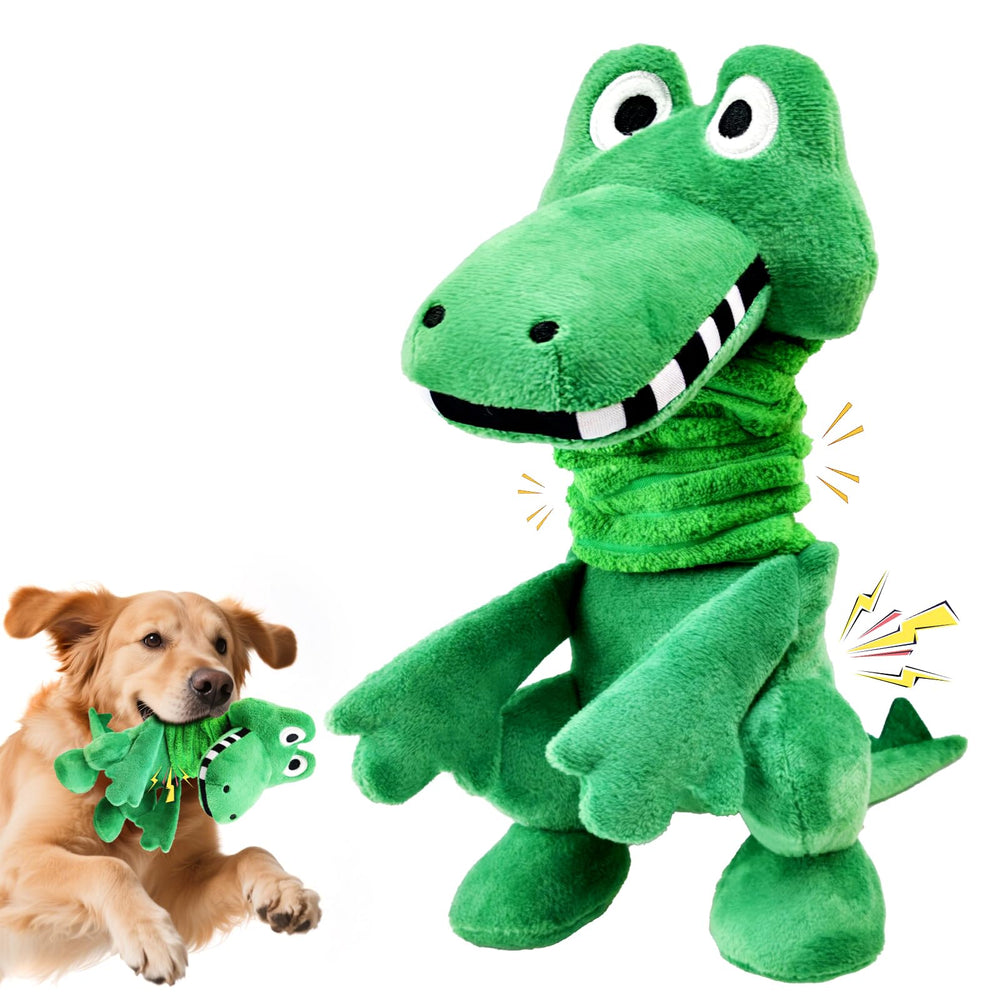 Fuufome crocodile toy with squeaker and crinkle boosts interactive play