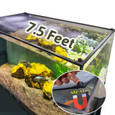 FUYITE 7.5ft magnetic aquarium top cover keeps fish safe with secure mesh.
