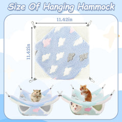 Fuzzivator rat hammock blue clouds gives a playful lounging area for active rodents
