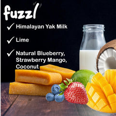 Fuzzl Yak Chews coconut closeup highlights tropical notes and texture
