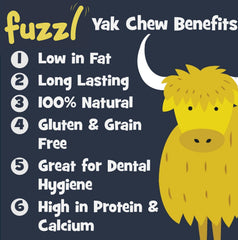 Fuzzl Yak Chews medium box open reveals mango flavor variety for dogs