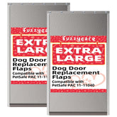 Fuzzycare dog door flap with screw-hole top enables adjustable fit for PetSafe PAC11-11040.
