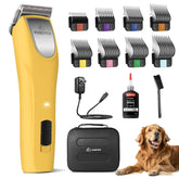 FuzzyFix professional dog clippers with brushless motor deliver quiet precision for thick coats.