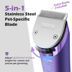 FuzzyFix detachable metal combs for versatile coat lengths