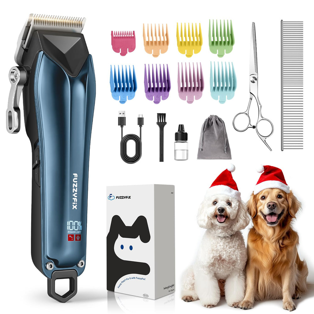 FuzzyFix dog clippers with detachable blade for easy cleaning and at-home grooming.