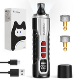 FuzzyFix dog nail grinder in front view showing compact design for quiet, controlled trimming.