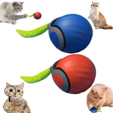 FXBUAF Speedy Tail 2.0 ball top view for durable, engaging cat play.