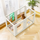 FXW AuraSpace 24in dog playpen white panel front view for safe, contained play