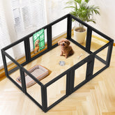 FXW AuraSpace playpen assembled shows a compact indoor containment for puppies during indoor play.