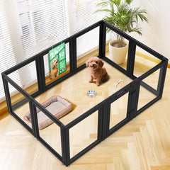 FXW AuraSpace playpen assembled shows a compact indoor containment for puppies during indoor play.