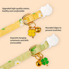 FYEQYAOU floral collar on a cat, lightweight and skin friendly