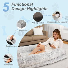 FZGhome Human Dog Bed XL egg crate foam highlights supportive comfort and airflow