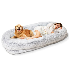 FZGhome Human Dog Bed XL front view shows generous shared space for you and pet comfort