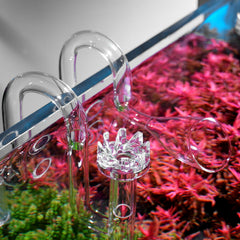 FZONE glass lily pipe outflow delivers steady, gentle return to the aquarium.