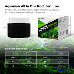FZONE Root Tabs sinkable-tabs-substrate image showing tabs placed in aquarium substrate