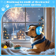 G-RECREATER dog ear muffs protect from fireworks and thunderstorms.