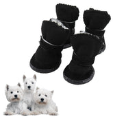 GabeFish snow boots for dogs in side view provide protective winter traction.
