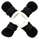 GabeFish winter dog boots with plush lamb wool lining for warmth