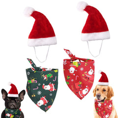 GABraden Christmas dog bandana front view for festive photo-ready style.