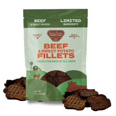 Gaines Family Farmstead beef and sweet potato fillets 8oz bag for grain-free, palatable treats