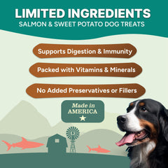 Gaines Family Farmstead Salmón y Batata: filetes con ingredientes naturales para perros.