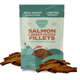 Gaines Family Farmstead Salmón y Batata: filetes 8 onzas para perros, premio delicioso y natural.