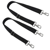 GAITWIN premium leg straps two-pack shows adjustable length for secure, rub-free blanket fit.