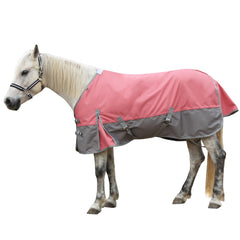 Gallopoff 1200 Denier turnout blanket front view with secure double buckles for rain protection.