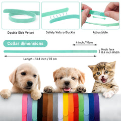 GAMUDA adjustable puppy collar velcro view shows easy fit as pups grow.